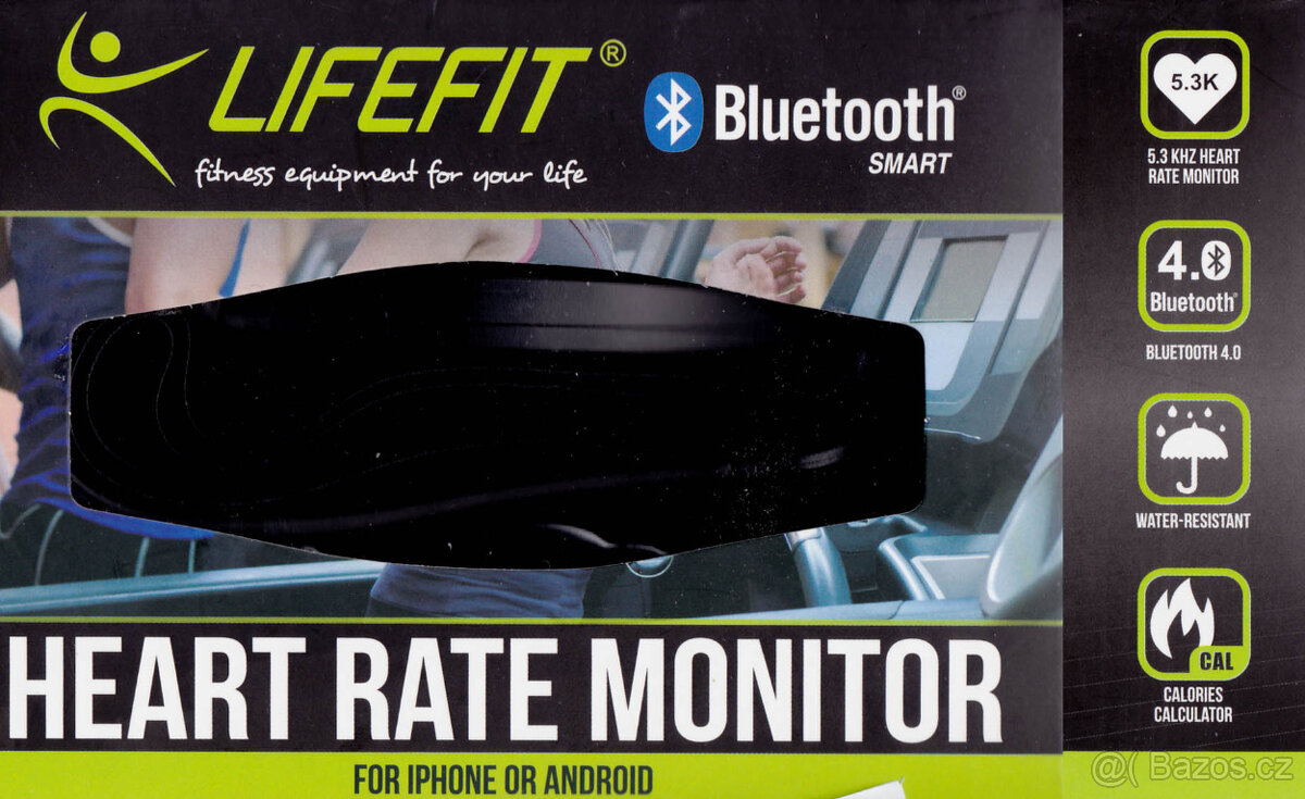 Hrudní pás/měřič tepu LifeFit Bluetooth®. - nový,nepoužitý