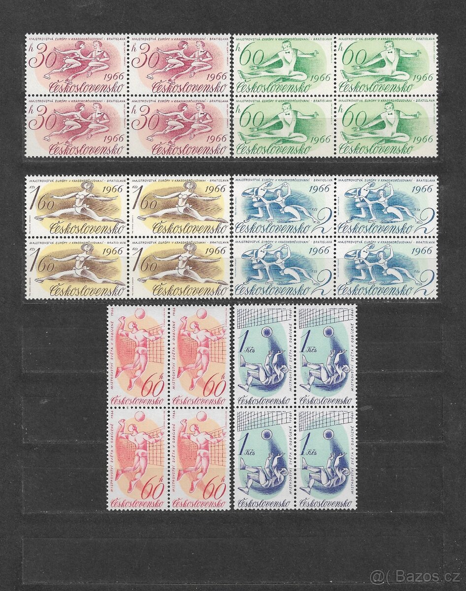 Československo 1966 pof 1498-1503 SPORT ME a MS.