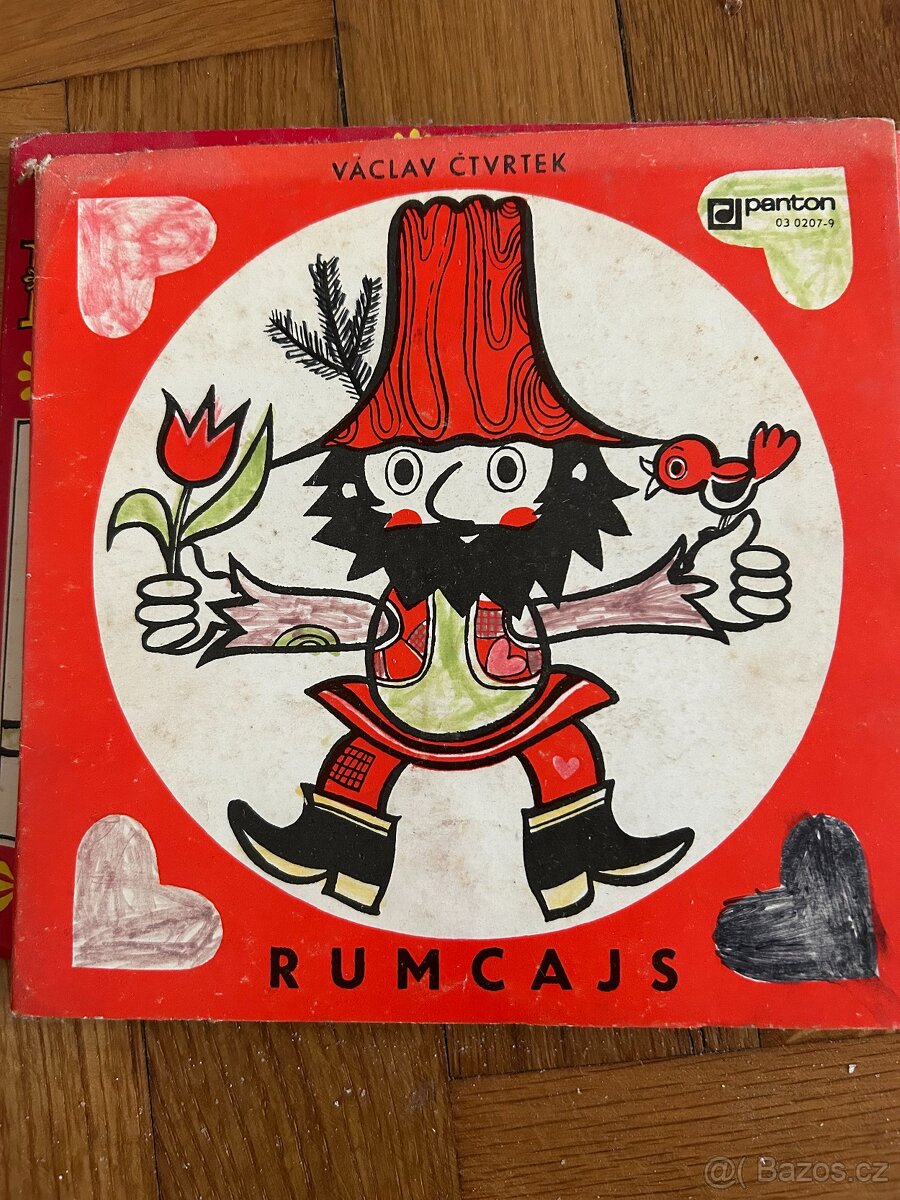 Malé gramofonove desky - sada 3 ks Rumcajs