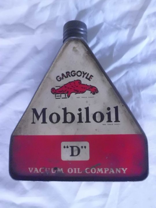 Vzácná Starožitná Plechovka GARGOYLE - MOBILOIL - Pěkná