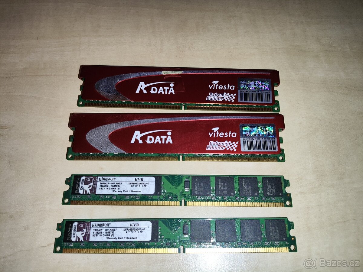 Prodám RAM DDR2 8GB (4x2GB) DDR800