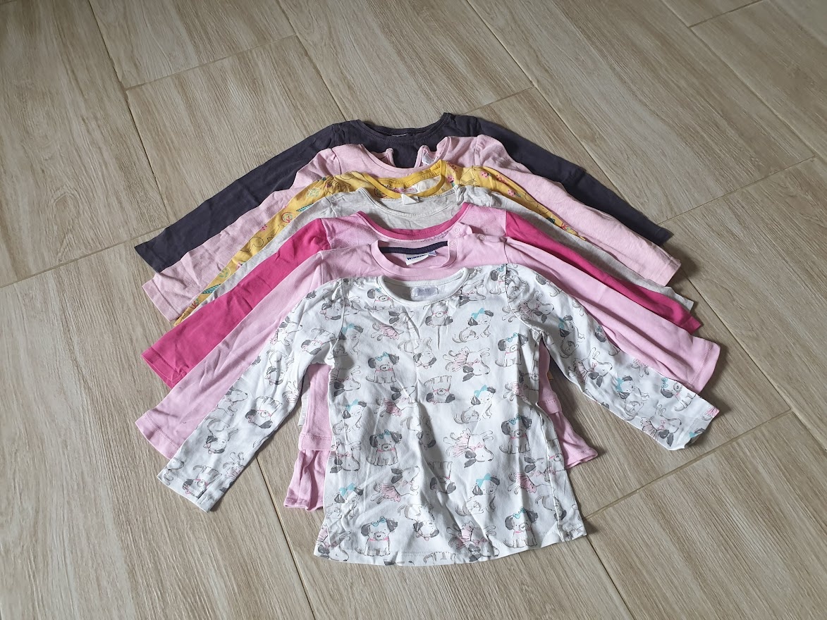Dívčí trička s dlouhým rukávem vel.92
