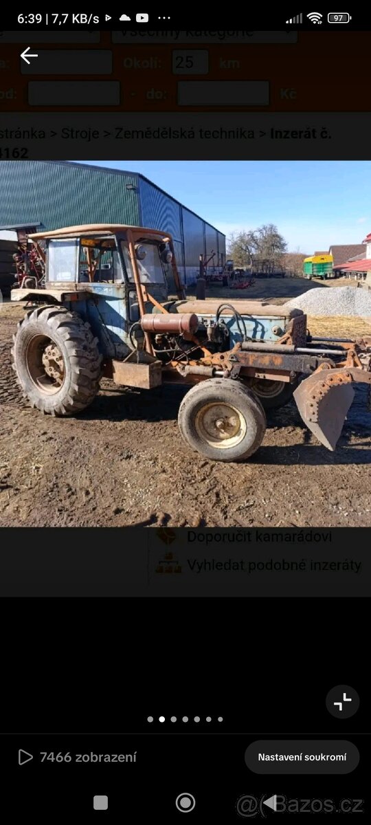 Nízký rampovač s podvázáním Zetor