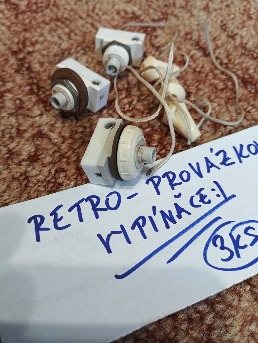 Provázkové vypínače,nové,Retro,cz vyroba