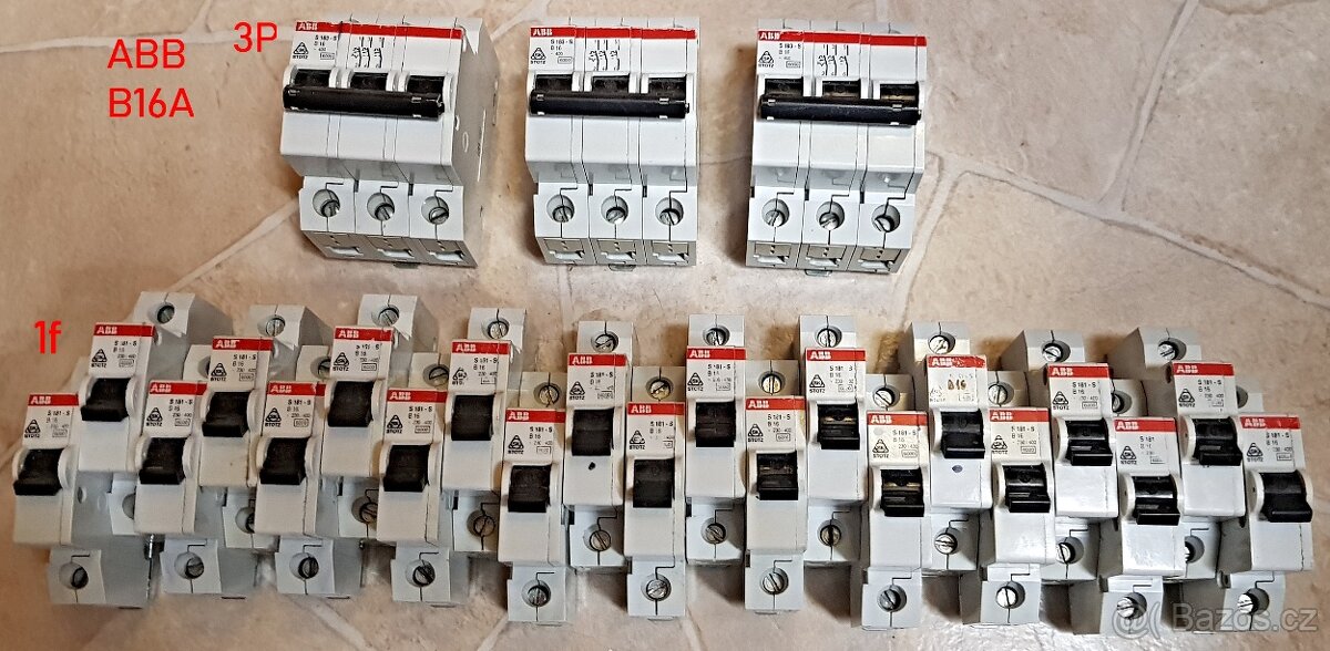 Jističe 1f - P3, pojistky, Lámací svorkovnice