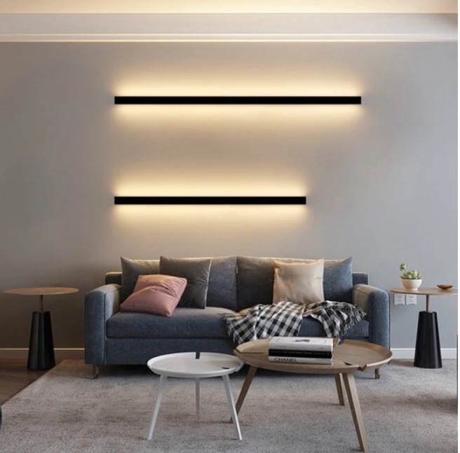 Černé LED nástěnné svítidlo strip 30W Z 100cm/8cm IP65 4500K