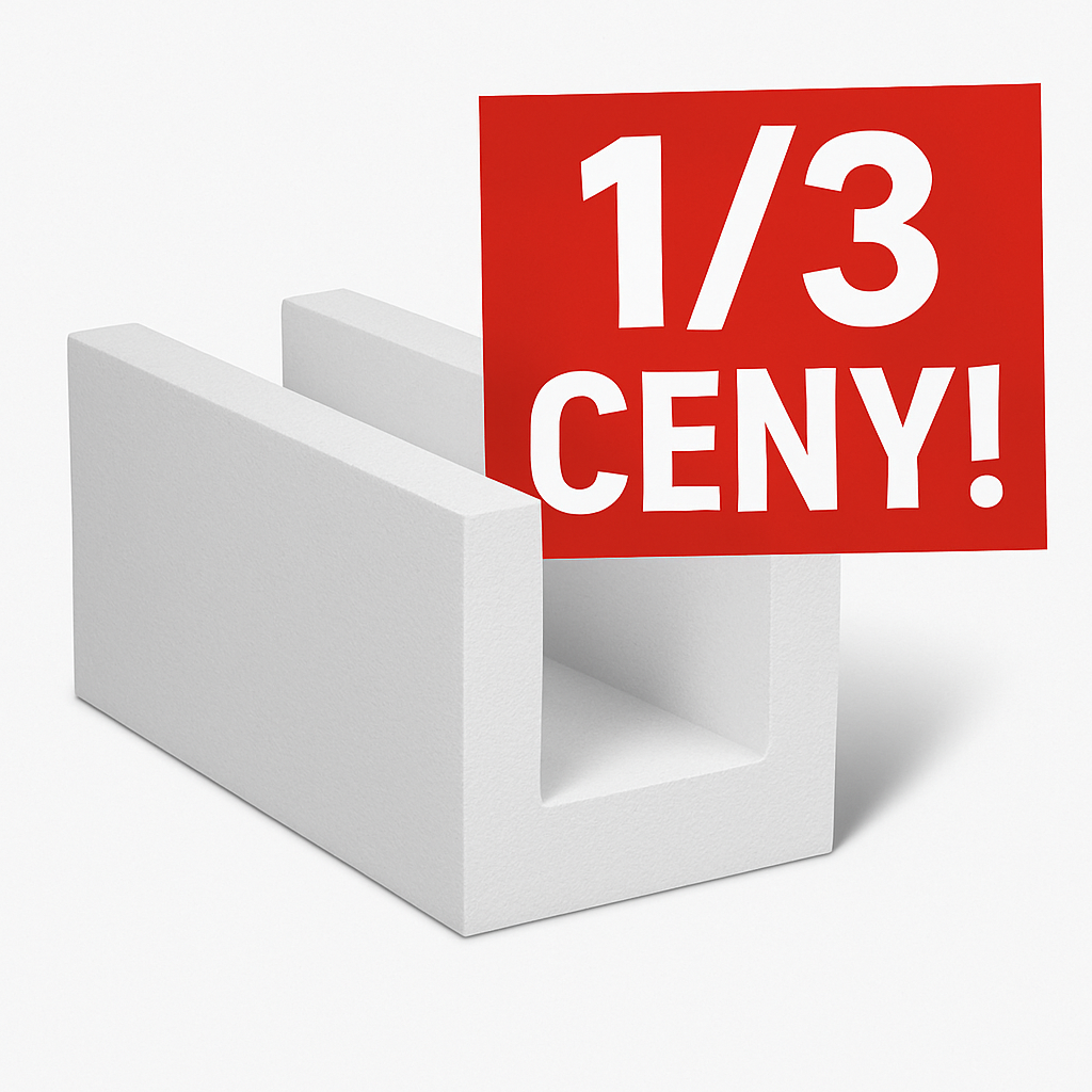 za třetinu běžné ceny - Věncovky U-profil šířka 200mm