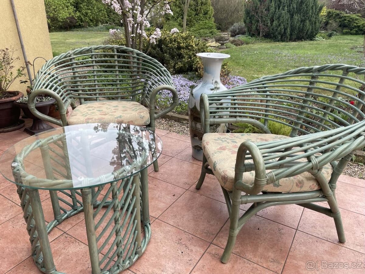 Ratanový set Ligna Rattan – 2 křesla, stolek