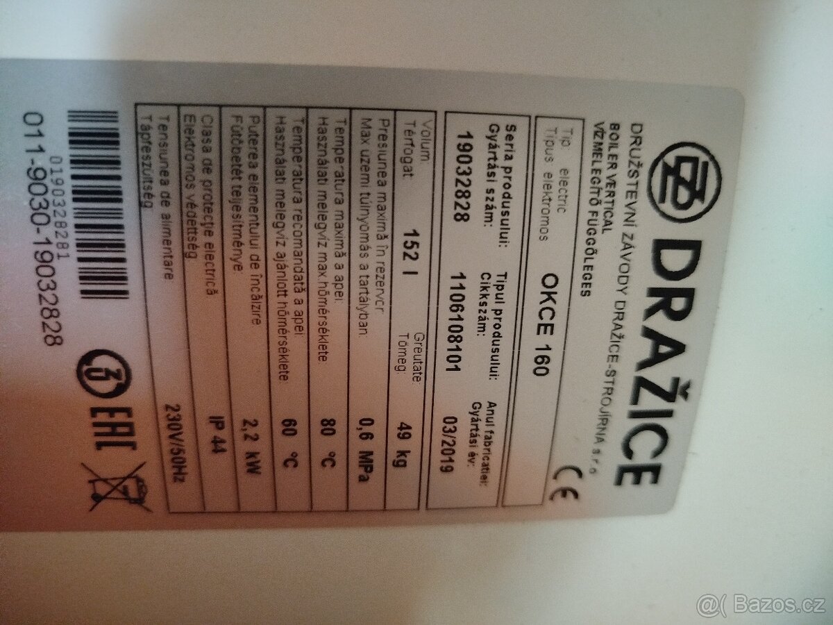 Bojler Dražice OKCE 160 l