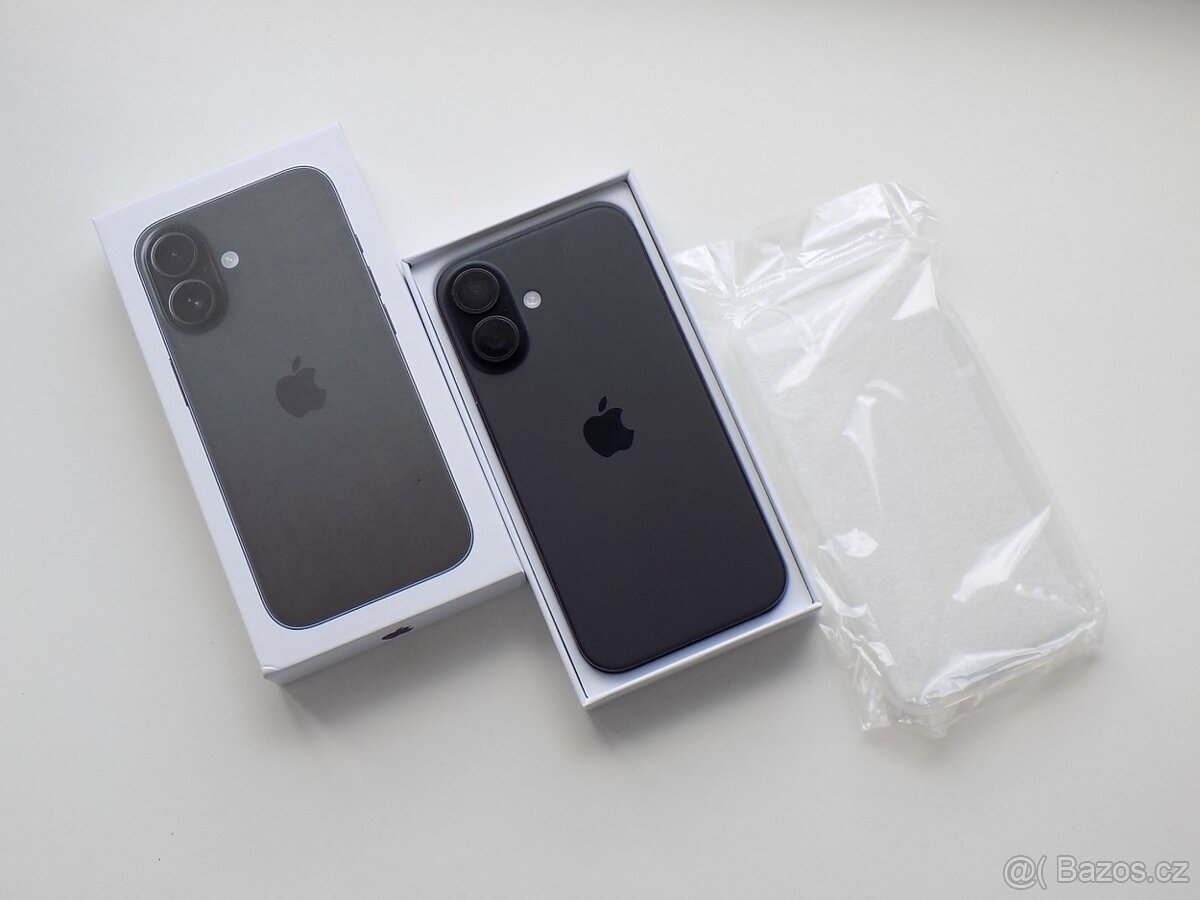 APPLE iPhone 16 128GB Black - ZÁRUKA - 100% BATERIE