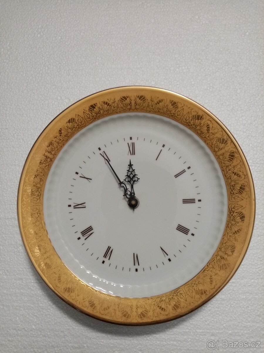 Hodiny talíř porcelán