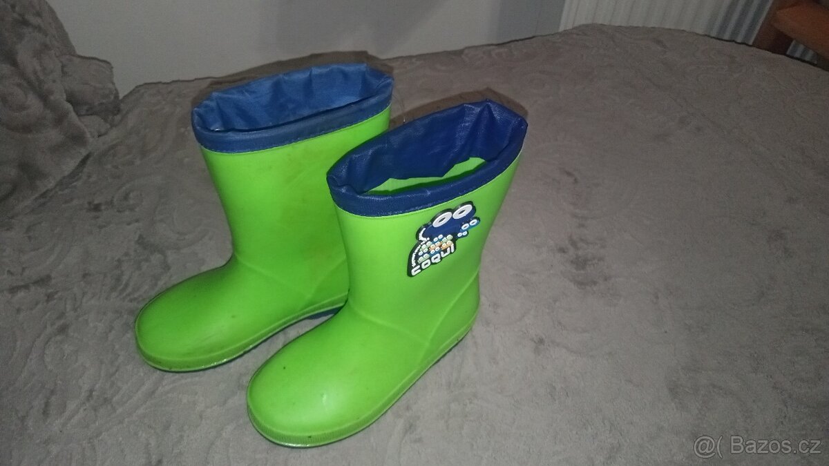Dětské zelené gumáky vel. 27