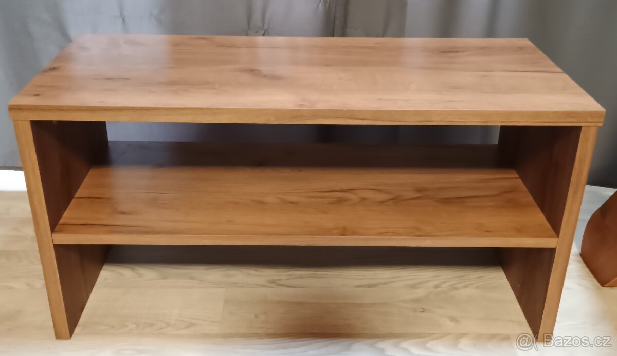 Konferenci mini stolek 80x35x40 cm / TV stolek v hnede barve