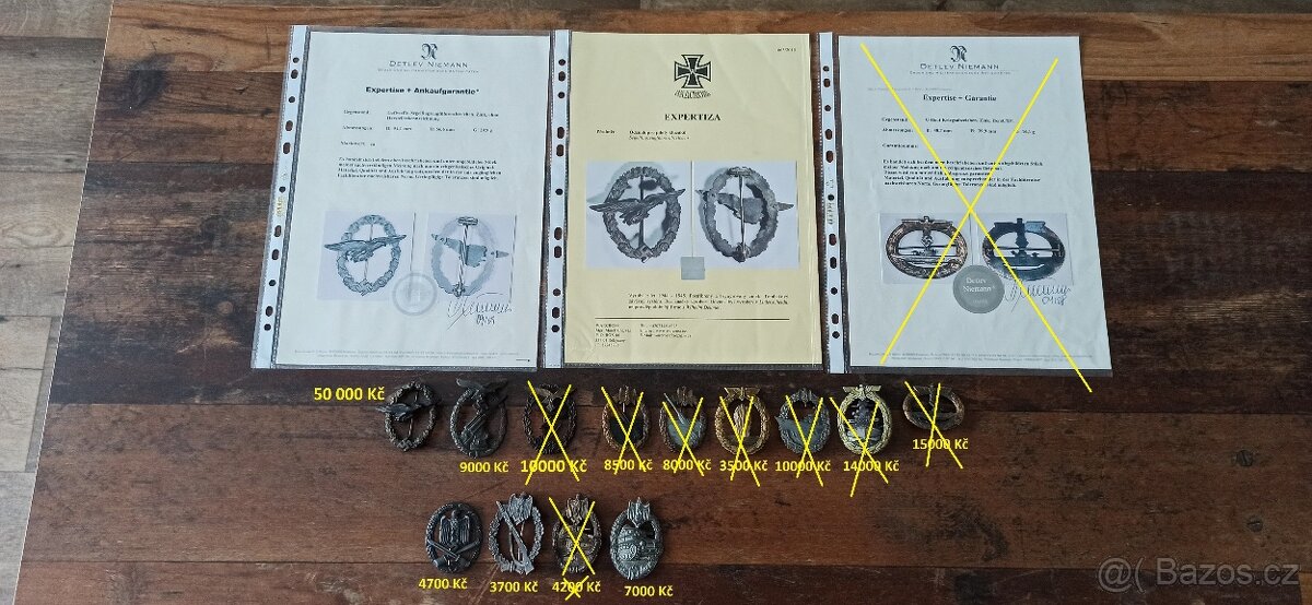 Německo bojové, válečné odznaky.