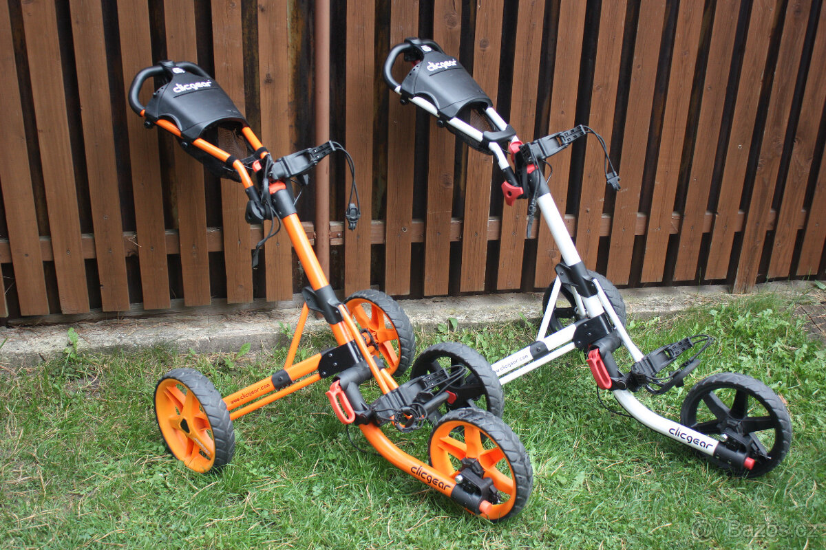 GOLFOVÝ VOZÍK CLICGEAR 3,5+ STAV JAKO NOVÝ