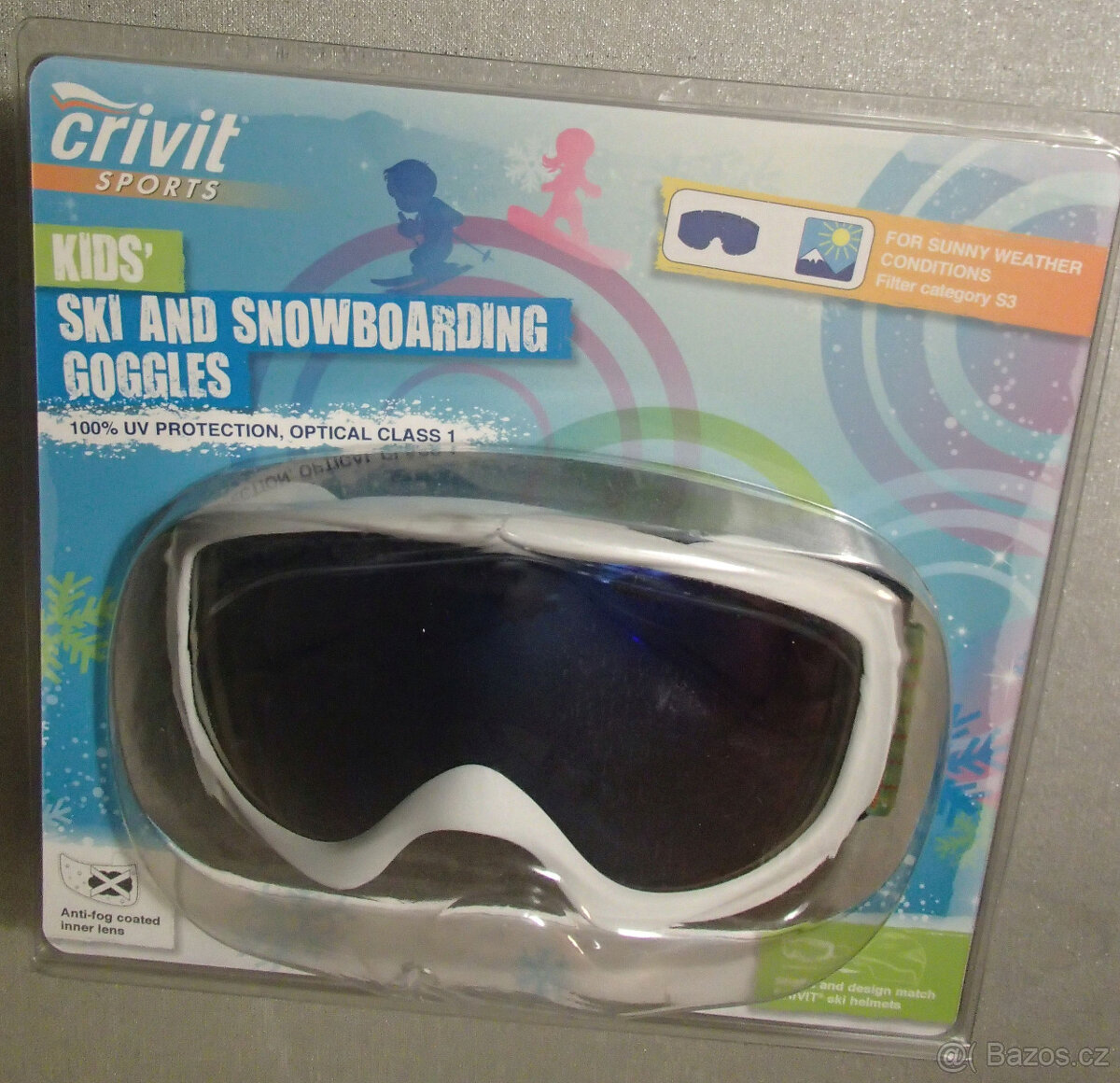 Dětské brýle na lyže/snowboard, rukavice, čepice, šála