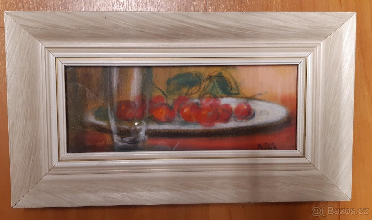 Jan Pešťák - Zátiší - Třešně na talíři