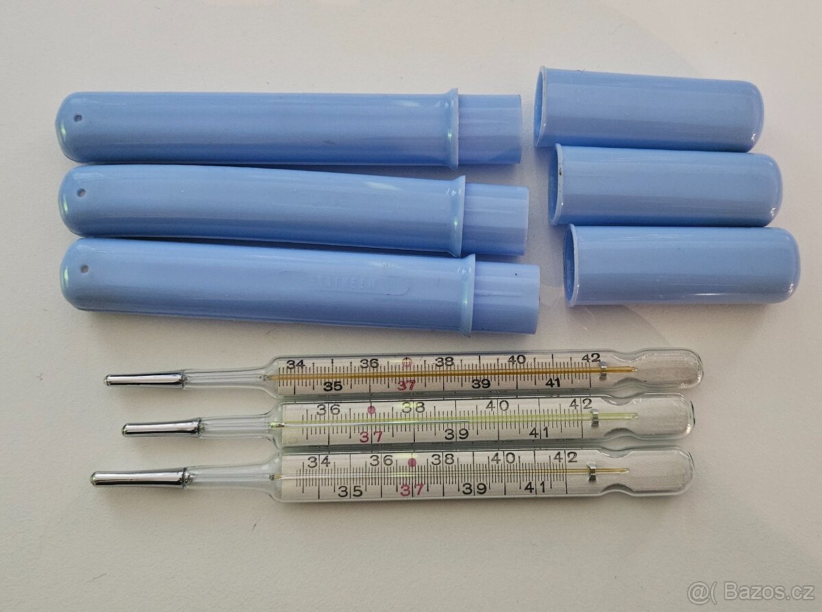 Řtuťový teploměr Exatherm původní česká výroba