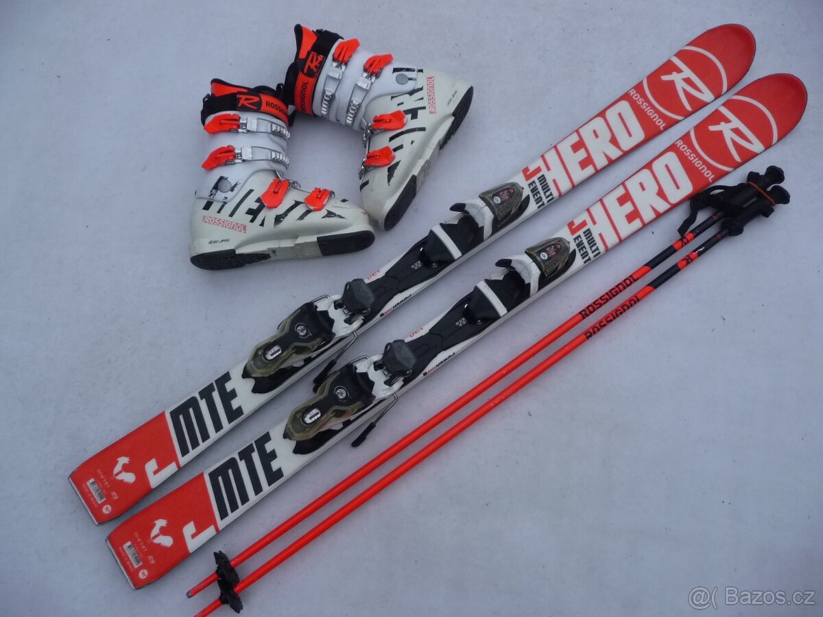 289. Lyže ROSSIGNOL - 130 cm + boty ROSSIGNOL 38eu - set