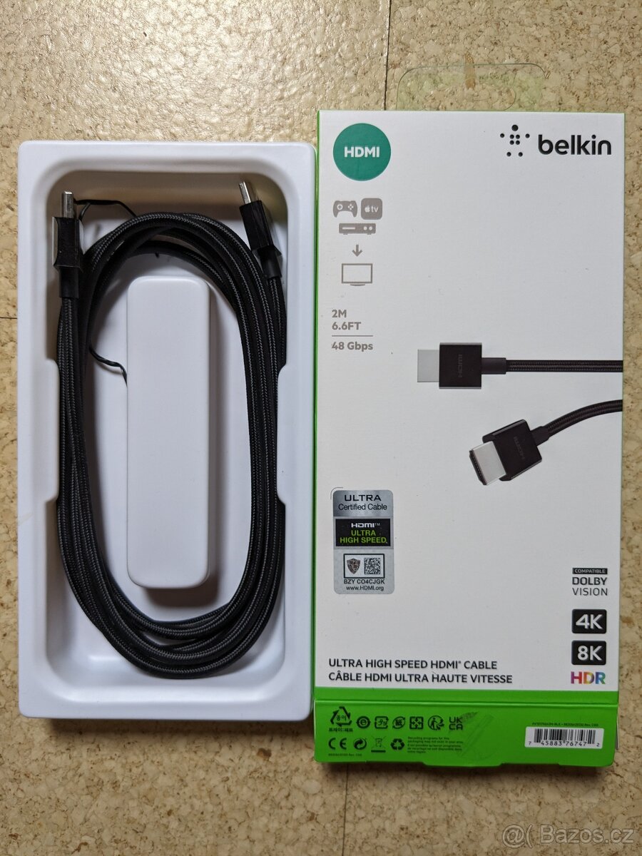 Belkin Ultra HD High Speed 8K HDMI 2.1 kabel - 2m, černý