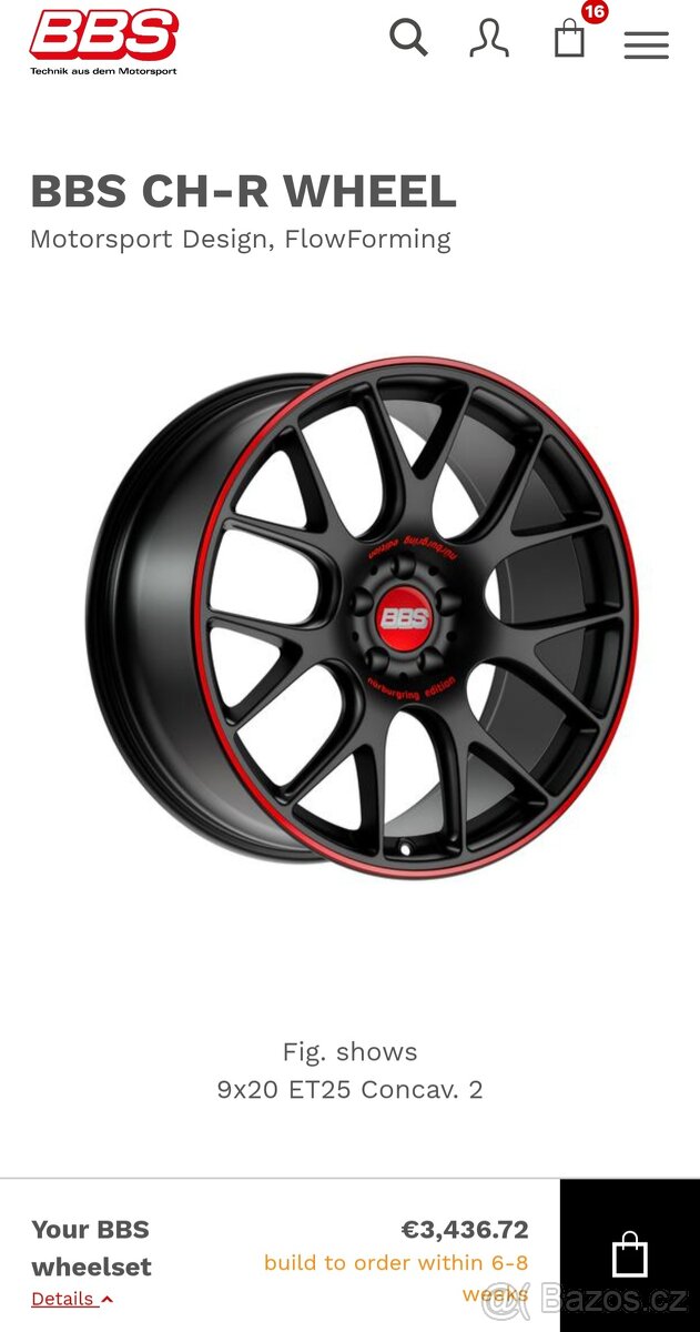BBS CH-R motorsport edition Nürburgring 9x20 ET25