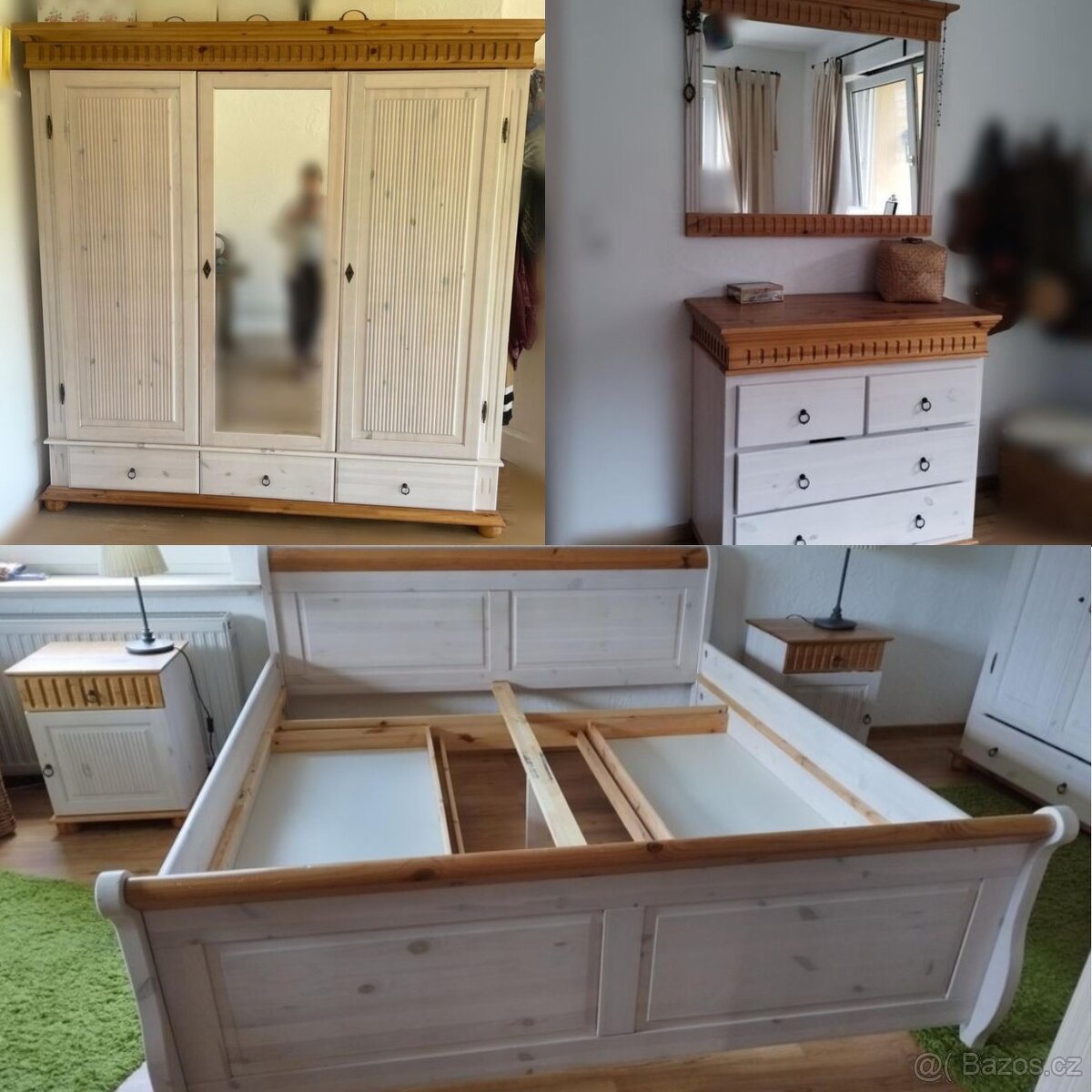 Ložnice Celodřevená Postel s úložným prostorem