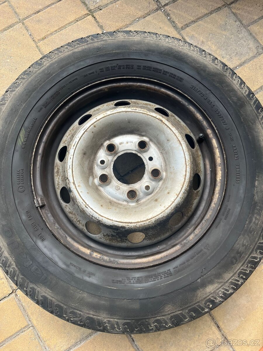 Letní sada kol, plecháče 215/70 R15C - Peugeot boxer