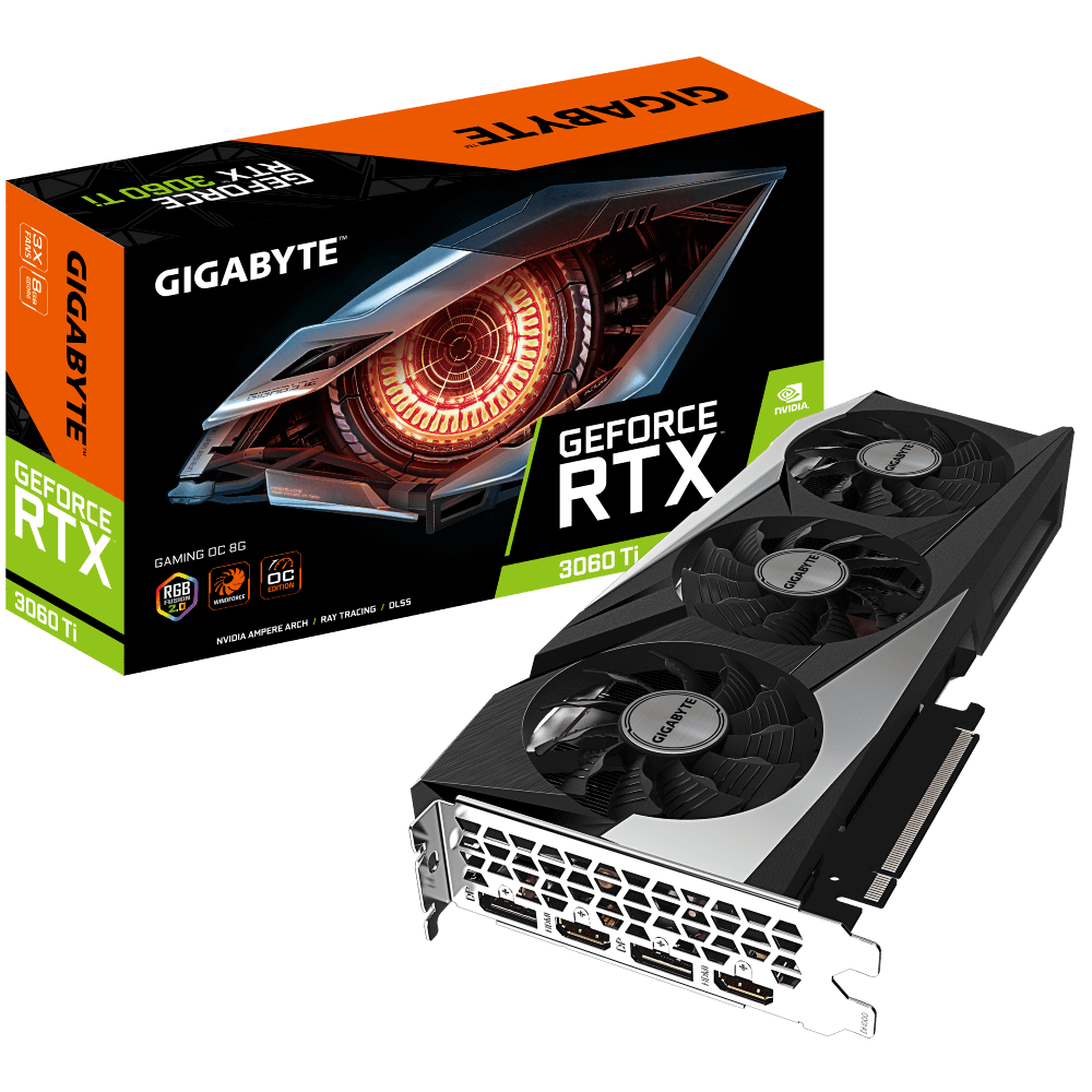 GIGABYTE GeForce RTX 3060 Ti GAMING OC 8GB - top stav,záruka