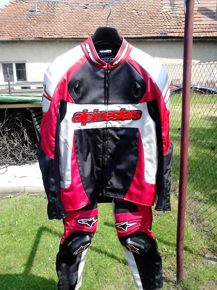 Dvojdílná textilní kombinéza Alpinestars M/L+ slidery v ceně