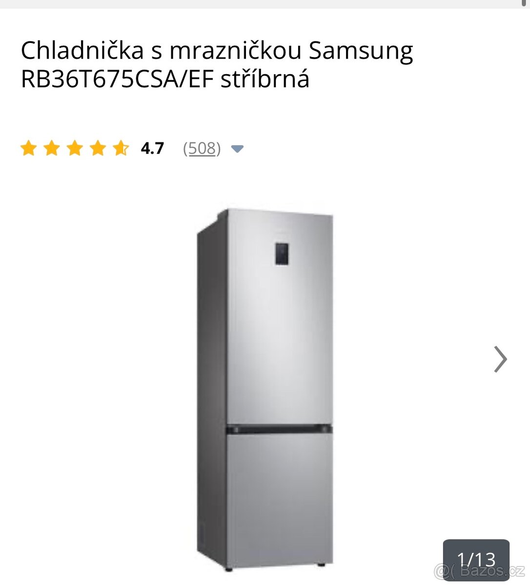 Lednice Samsung RB36T675CSA/EF stříbrna
