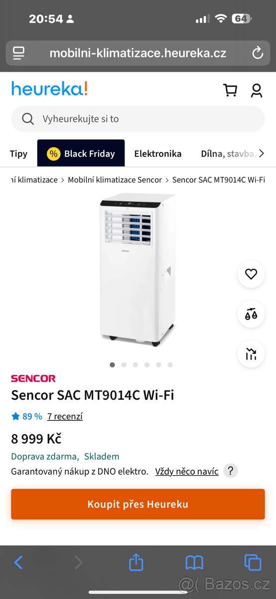 Mobilní klimatizace s wifi Sencor