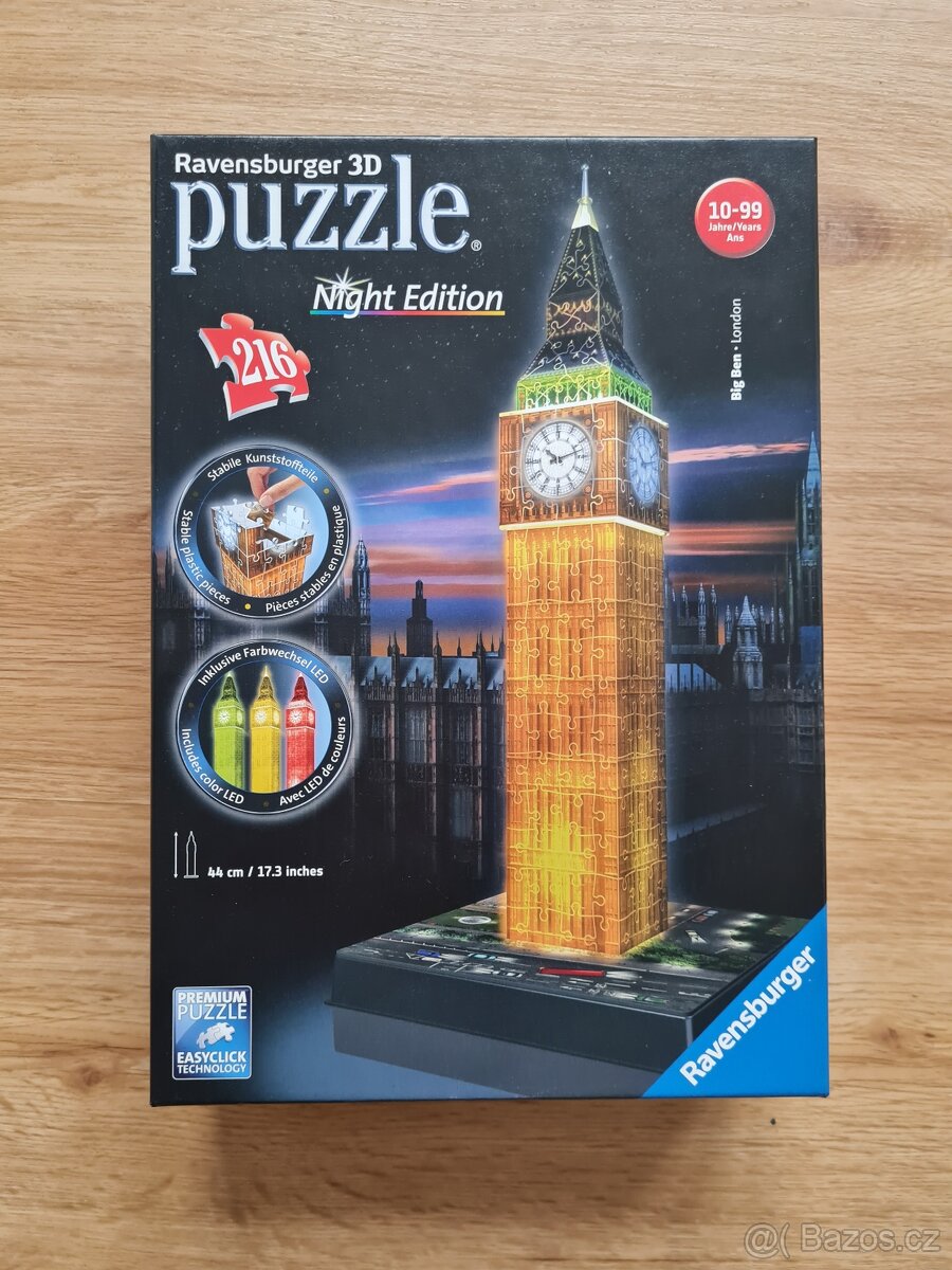 Big Ben Noční Edice 3D, 216 dílků
