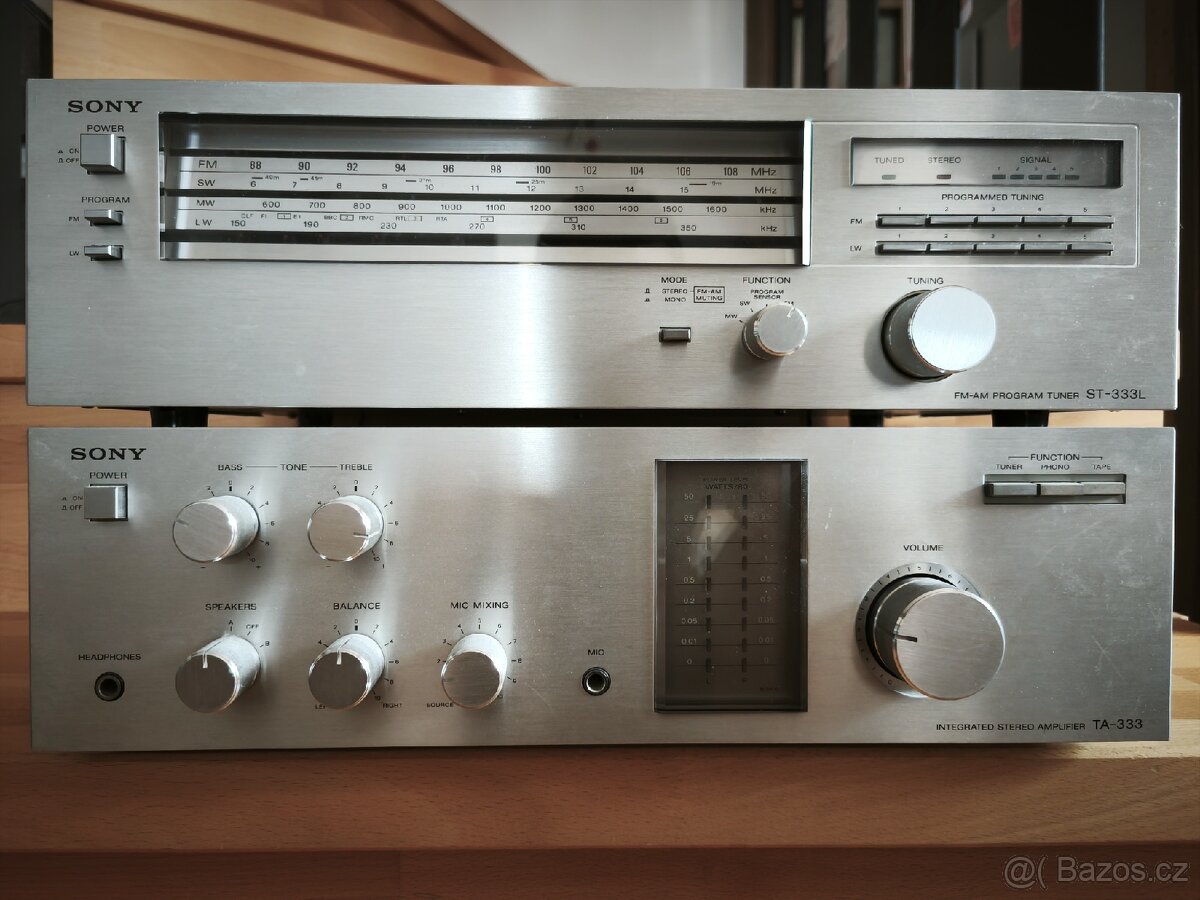 Zesilovač Sony TA-333 + Radio Sony ST-333