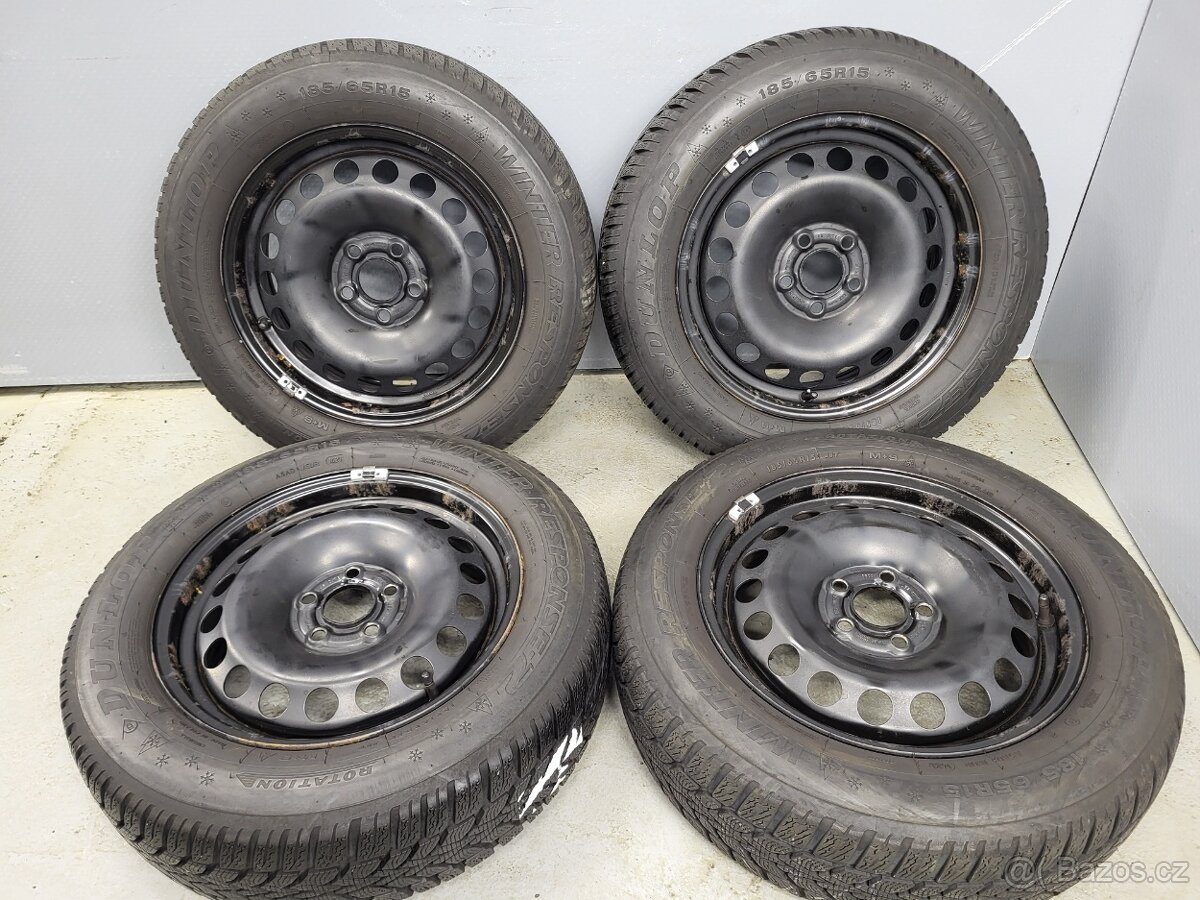 Originál 15" VW Škoda 5x100 zimní pneu 5-7mm