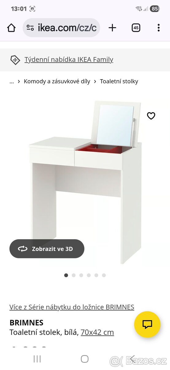 Toaletní stolek Brimnes