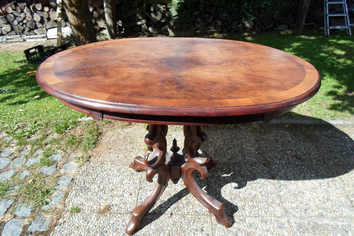 Starožitný stůl- křeslo - stolek