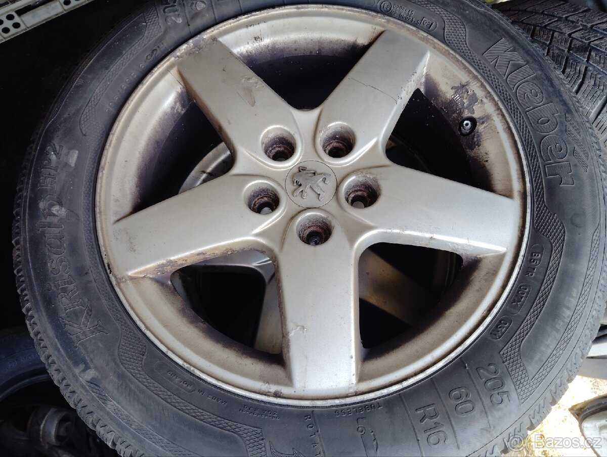 Originál ALU kola Peugeot 5x108 205/60 r16