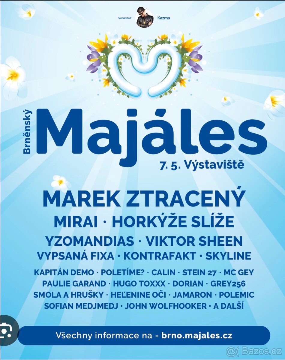 Prodám 2 lístky na Majáles Brno