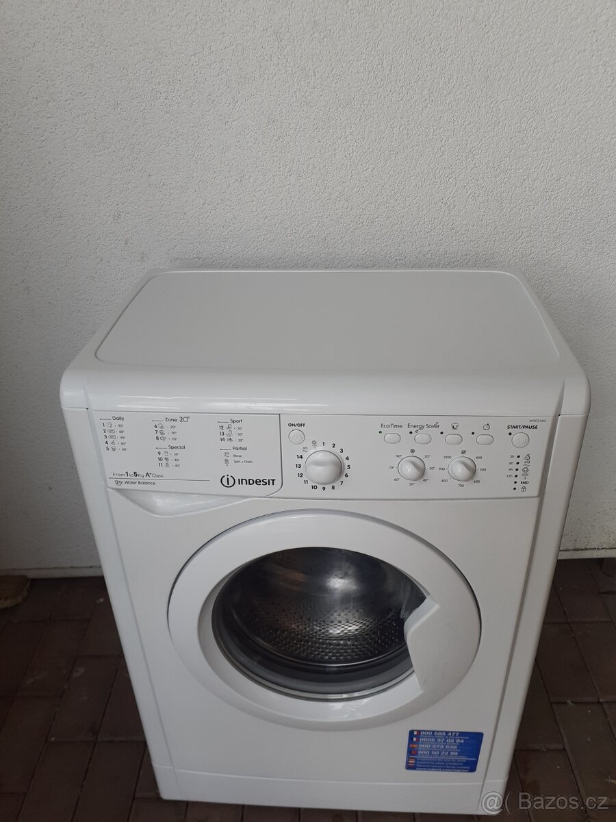 Pračka Indesit ISWC 51051 C. Slim 42 cm. A+. 5 kg. Stav 1A