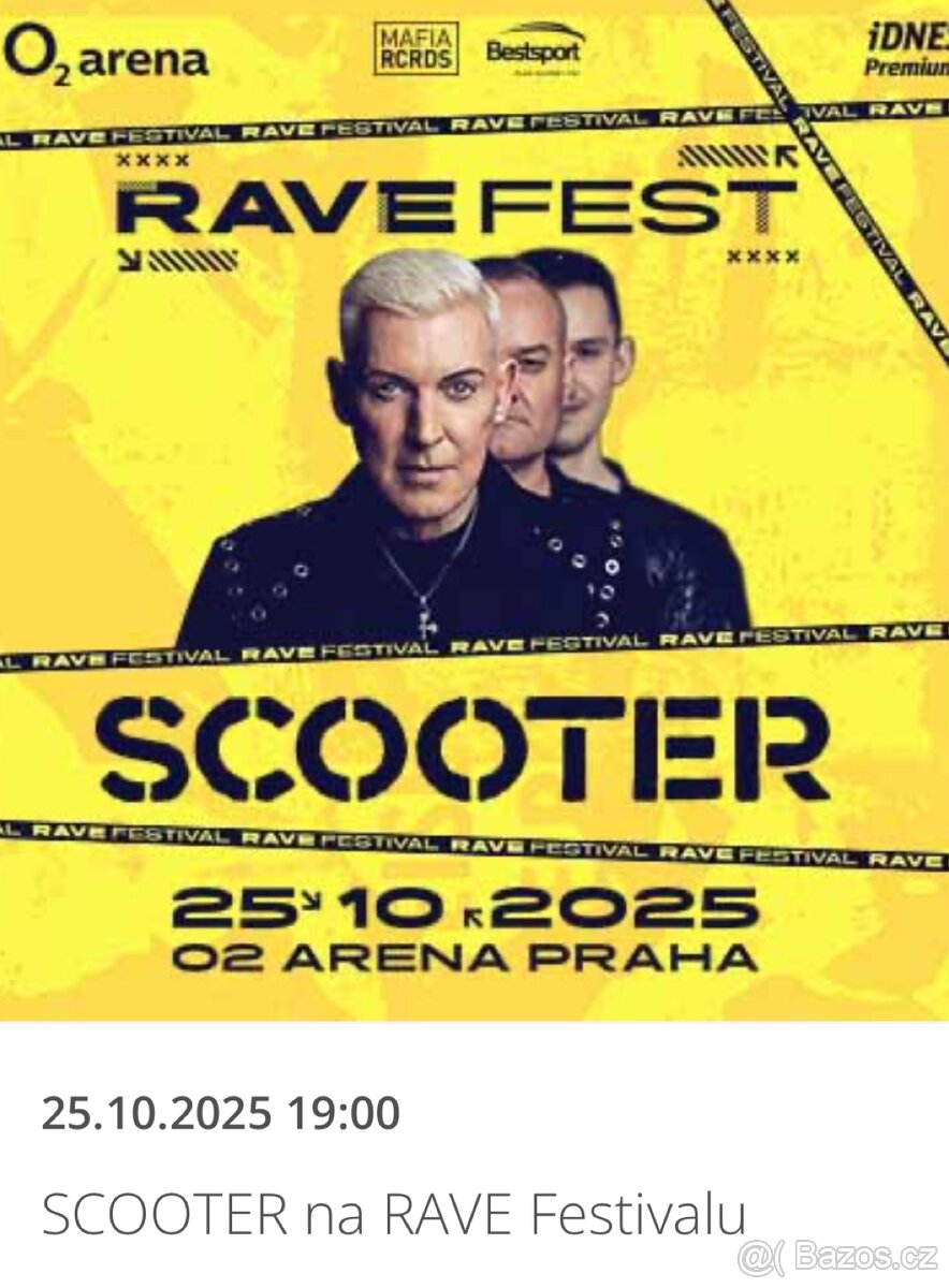 SCOOTER, VIP KLUBOVÉ PATRO, 25.10.2025 O2 ARENA