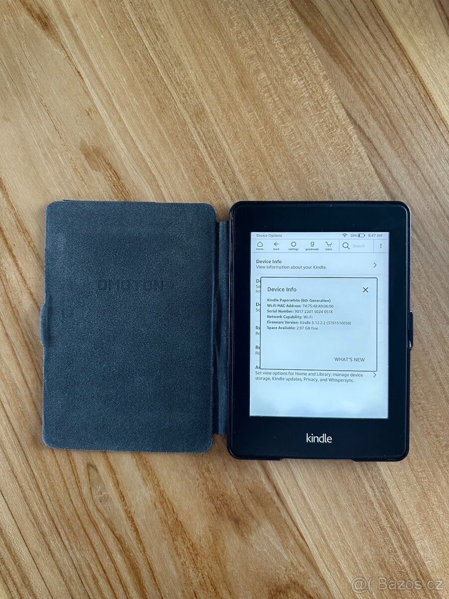 Amazon Kindle Paperwhite 6. gen čtečka knih 4GB + obal 2