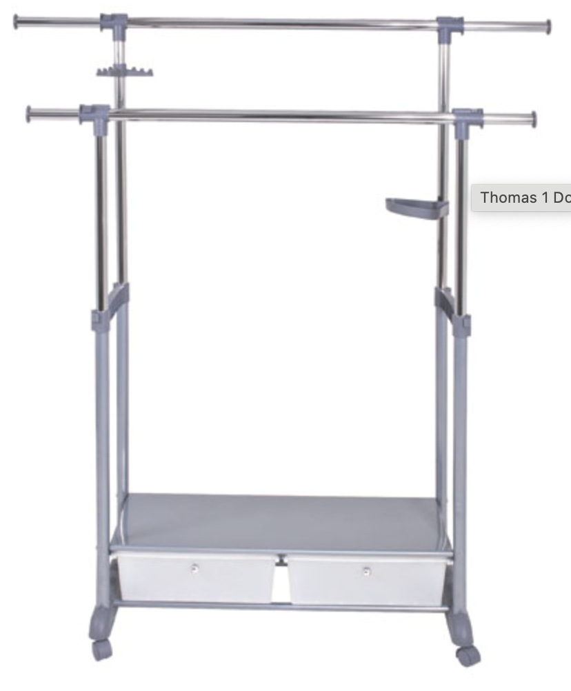 Thomas 1 Double Clothes Rack Railing
