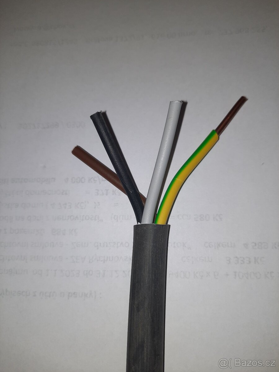 Kabel CYKY 4x6 a krycí folie