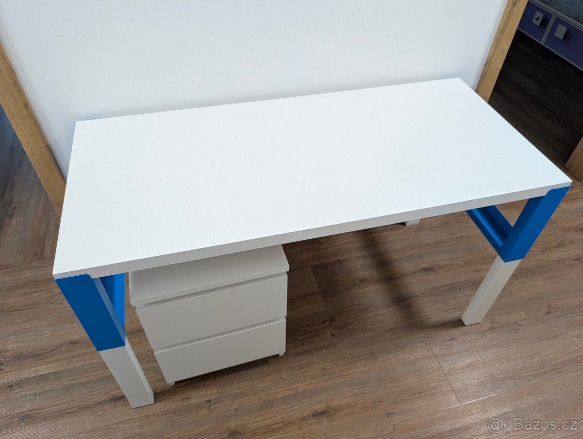 dětský psací stůl IKEA PAHL - šuplíky MALM