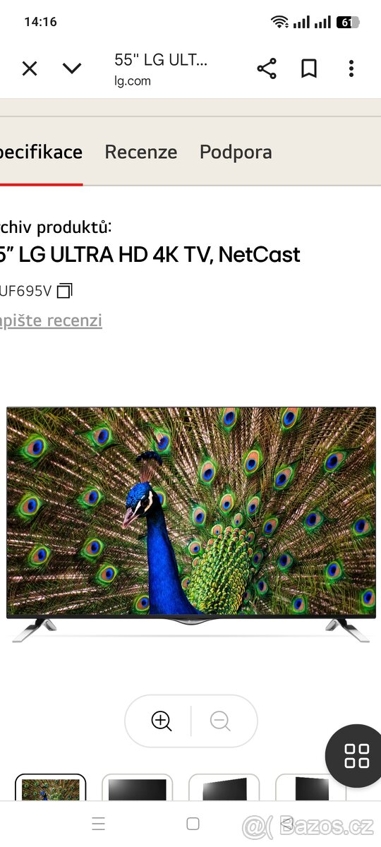 LG Smart TV 4K 55 " 140cm