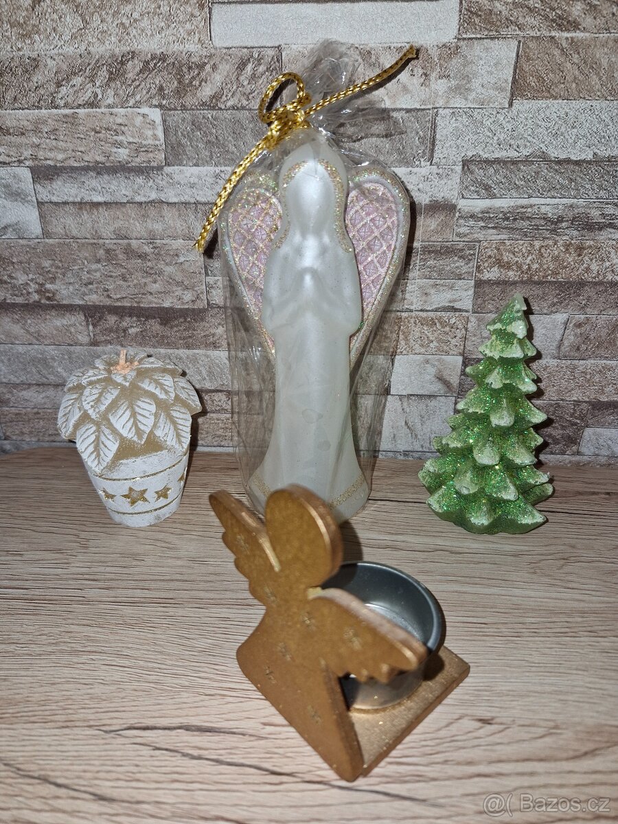 Vánoční dekorace svíčky, svícny