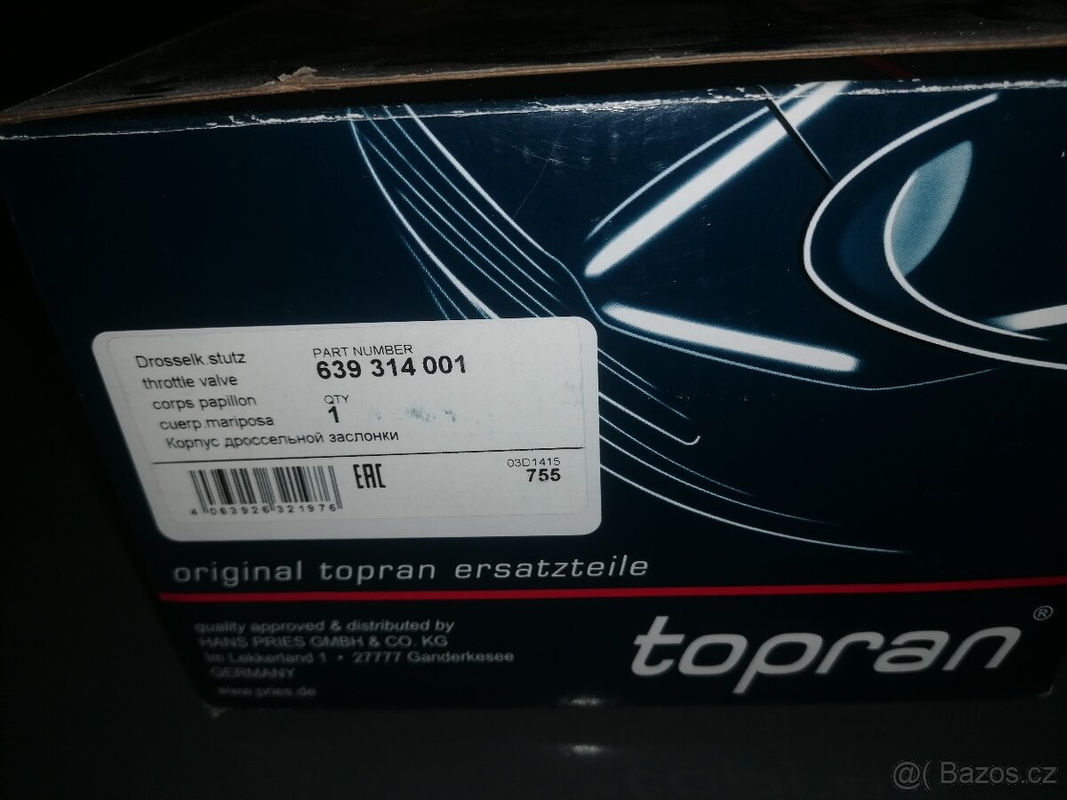 Škrtící klapka topran 1.2 51kw