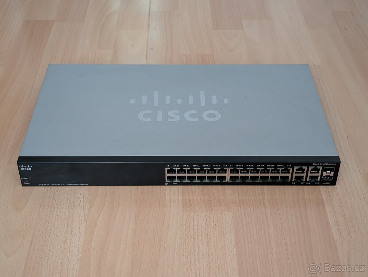 Cisco SF300-24 24p managed switch 2x Gigabit + 2x SFP