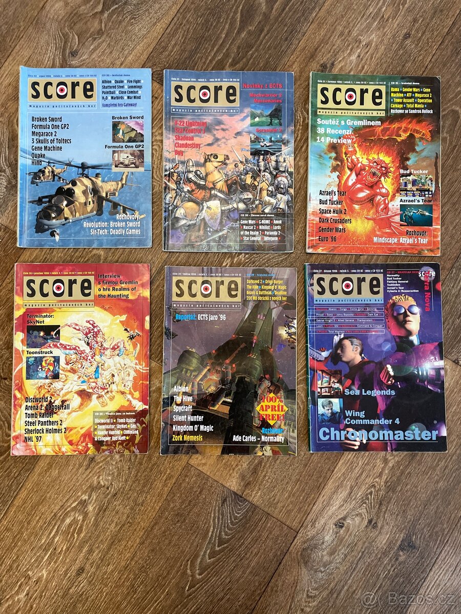 Score 27,29, 31, 32, 35, 36 (rok 1996), výborný stav.