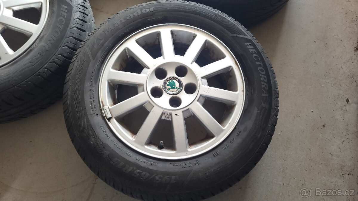 Orig. letní ALU kola 15" 5x100 Škoda Octavia 1, Golf 4